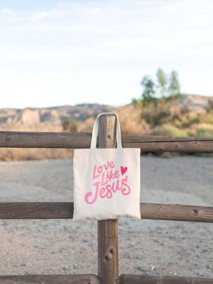 Love Like Jesus Tote Bag Organic