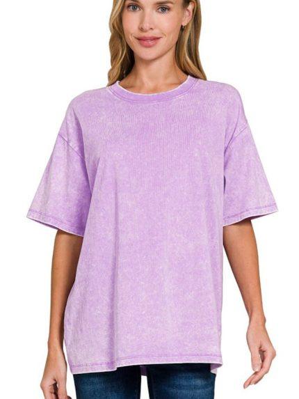Washed Short Sleeve Top
