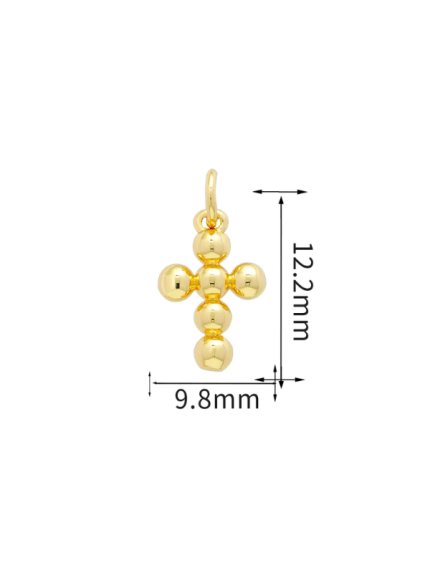 Itsy Beaded Cross Charm ~ Deep South Originals