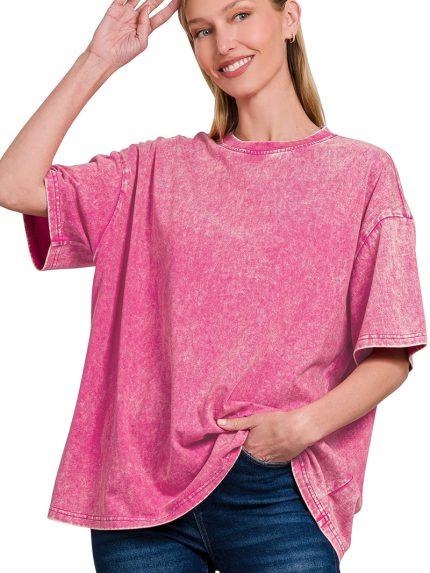 Washed Premium Cotton Oversized Tee