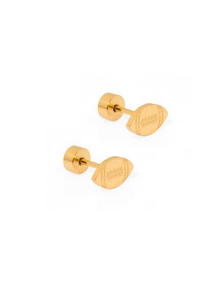 Screwback Stud Earrings - Football