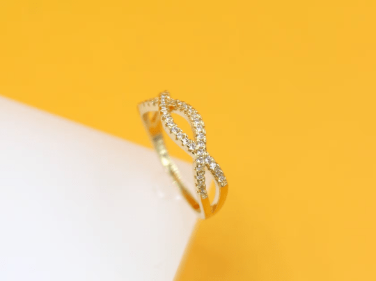 18K Gold Filled CZ Infinity Ring