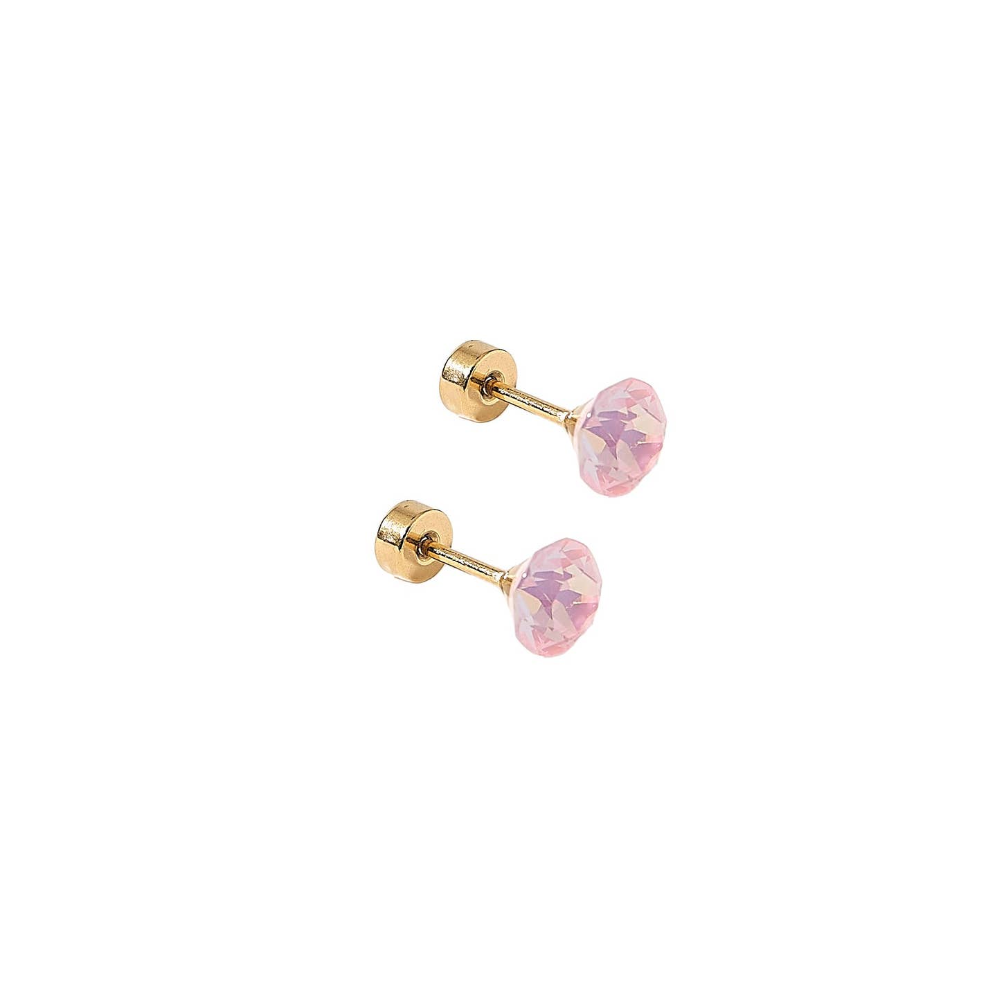 Screwback Stud Earrings Lux - Zuri Pastel Pink