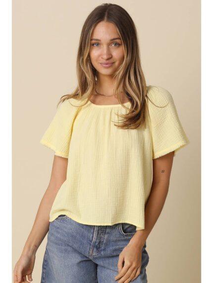 Lightweight Striped Sweater - Butter