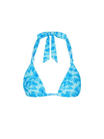 Dude Knot Halter Bikini Top - Ocean Paradise