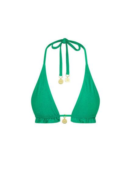 Frill Halter Bralette Bikini Top - Island Lush